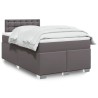 Boxspringbett mit Matratze Grau 120x200 cm Kunstleder