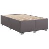 Boxspringbett mit Matratze Grau 120x200 cm Kunstleder