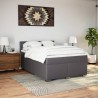 Boxspringbett mit Matratze Grau 160x200 cm Kunstleder