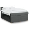 Boxspringbett mit Matratze Dunkelgrau 140x190 cm Stoff