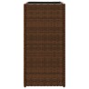 Pflanzkübel 2 Stk. Braun 30x30x60 cm Poly Rattan