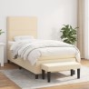 Boxspringbett mit Matratze Creme 80x200 cm Stoff