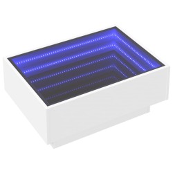 LED-Couchtisch Weiß 70x50x30 cm Holzwerkstoff