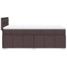 Boxspringbett mit Matratze Dunkelbraun 90x190 cm Stoff