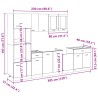 7-tlg. Küchenschrank-Set Sonoma-Eiche Holzwerkstoff