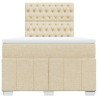 Boxspringbett mit Matratze Creme 120x190 cm Stoff