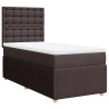 Boxspringbett mit Matratze Dunkelbraun 100x200 cm Stoff