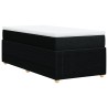 Boxspringbett mit Matratze Schwarz 80x200 cm Stoff