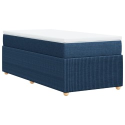 Boxspringbett mit Matratze Blau 80x200 cm Stoff