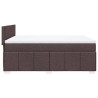 Boxspringbett mit Matratze Dunkelbraun 140x190 cm Stoff