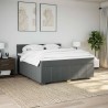 Boxspringbett mit Matratze Dunkelgrau 180x200 cm Stoff