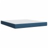 Boxspringbett mit Matratze Blau 180x200 cm Stoff