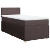 Boxspringbett mit Matratze Dunkelbraun 80x200 cm Stoff