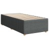 Boxspringbett mit Matratze Dunkelgrau 100x200 cm Stoff