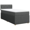 Boxspringbett mit Matratze Dunkelgrau 100x200 cm Stoff