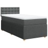 Boxspringbett mit Matratze Dunkelgrau 100x200 cm Stoff