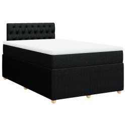 Boxspringbett mit Matratze Schwarz 120x190 cm Stoff