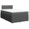 Boxspringbett mit Matratze Dunkelgrau 120x190 cm Stoff