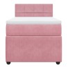 Boxspringbett mit Matratze Rosa 80x200 cm Samt