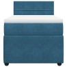 Boxspringbett mit Matratze Blau 90x190 cm Samt