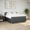 Boxspringbett mit Matratze Dunkelgrau 180x200 cm Stoff