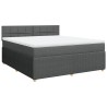 Boxspringbett mit Matratze Dunkelgrau 180x200 cm Stoff