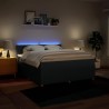 Boxspringbett mit Matratze Blau 180x200 cm Stoff