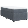 Boxspringbett mit Matratze Dunkelgrau 90x190 cm Samt