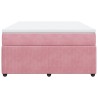 Boxspringbett mit Matratze Rosa 140x200 cm Samt