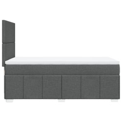 Boxspringbett mit Matratze Dunkelgrau 90x190 cm Stoff