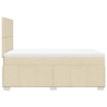 Boxspringbett mit Matratze Creme 120x190 cm Stoff