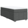 Boxspringbett mit Matratze Dunkelgrau 90x190 cm Stoff