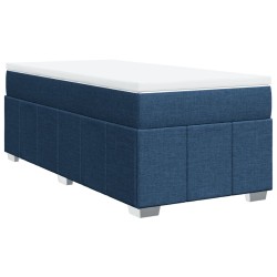 Boxspringbett mit Matratze Blau 90x190 cm Stoff