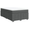 Boxspringbett mit Matratze Dunkelgrau 120x190 cm Stoff