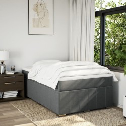 Boxspringbett mit Matratze Dunkelgrau 120x190 cm Stoff