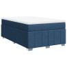 Boxspringbett mit Matratze Blau 120x190 cm Stoff