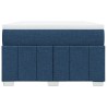 Boxspringbett mit Matratze Blau 120x190 cm Stoff