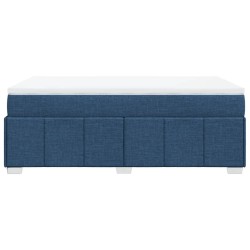 Boxspringbett mit Matratze Blau 120x190 cm Stoff