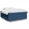 Boxspringbett mit Matratze Blau 200x200 cm Stoff