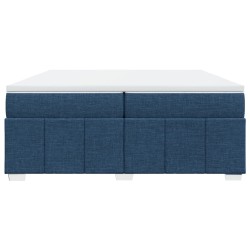 Boxspringbett mit Matratze Blau 200x200 cm Stoff