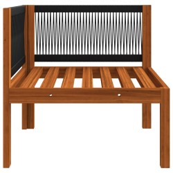 Garten-Ecksofa mit Auflagen Massivholz Akazie