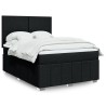 Boxspringbett mit Matratze Schwarz 140x190 cm Stoff