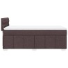 Boxspringbett mit Matratze Dunkelbraun 100x200 cm Stoff