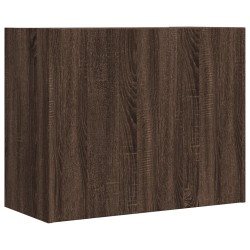 Wandregal Braun Eichen-Optik 75x35x60 cm Holzwerkstoff