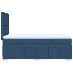 Boxspringbett mit Matratze Blau 90x190 cm Stoff