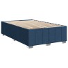 Boxspringbett mit Matratze Blau 120x190 cm Stoff