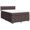 Boxspringbett mit Matratze Dunkelbraun 140x200 cm Stoff