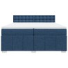 Boxspringbett mit Matratze Blau 200x200 cm Stoff