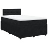 Boxspringbett mit Matratze Schwarz 120x190 cm Samt