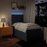 Boxspringbett mit Matratze Blau 90x190 cm Stoff